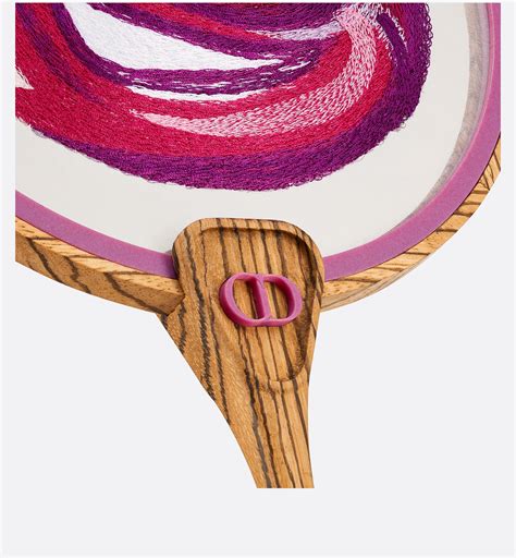 DIOR AND KENNY SCHARF Fan Exotic Zebrawood and Silk 